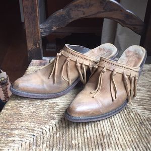 Women’s Old Gringo leather mules.